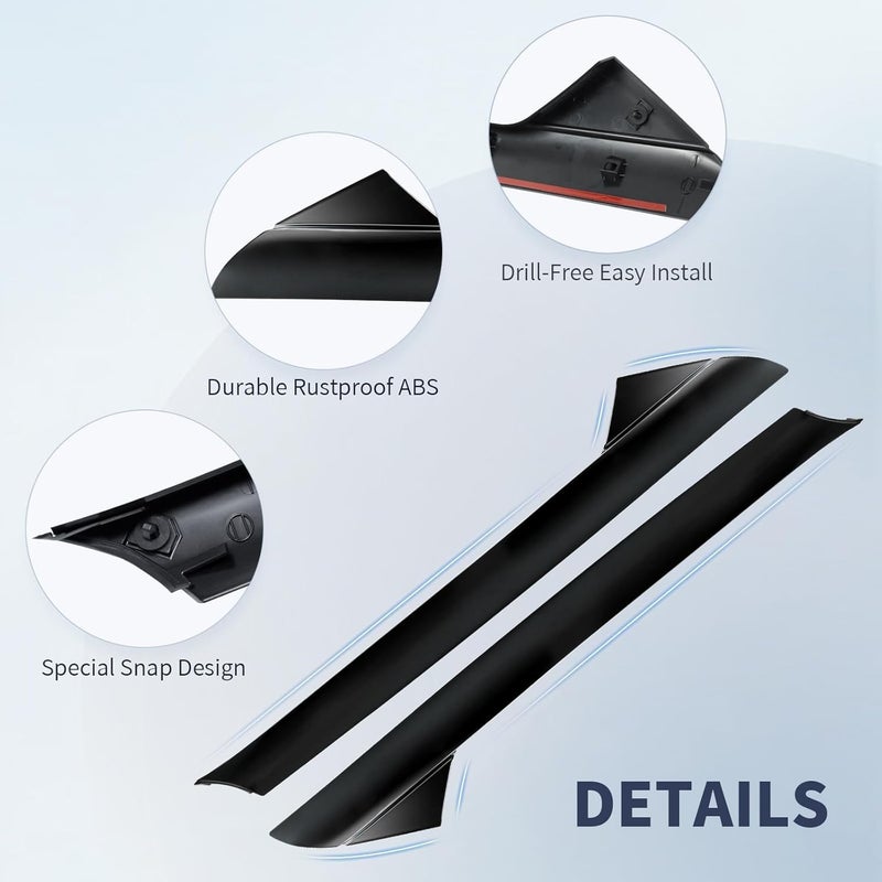 AIKEPT Windshield A-Pillar Trim Molding Outer Set, Compatible with Ford Explorer 2011-2019, Left Driver & Right Passenger Side Gloss Black Panel, Replaces 926-450, 926-451, BB5Z7803144AA - Image 3